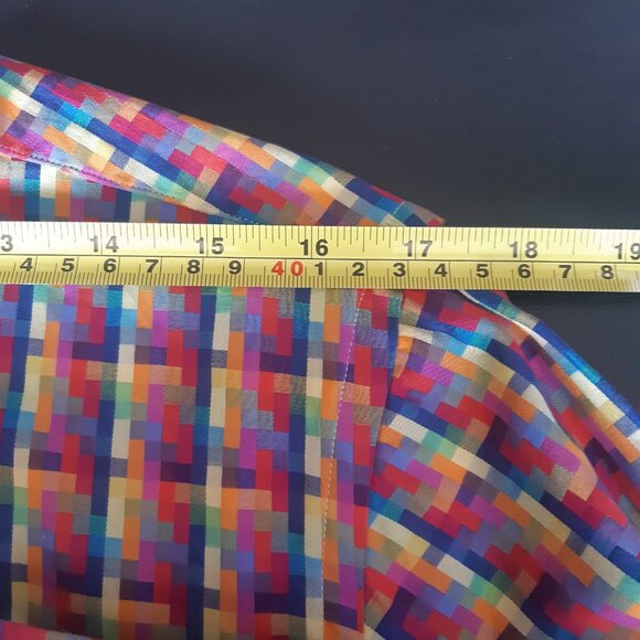 Stefano Barbera SZ S Geometric Multicolour Men's Eqyptian Cotton Button Up Shirt - Picture 15 of 16